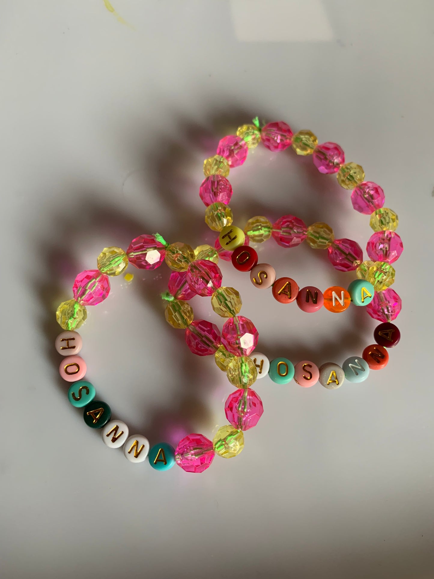 Hosanna beaded elastic bracelets