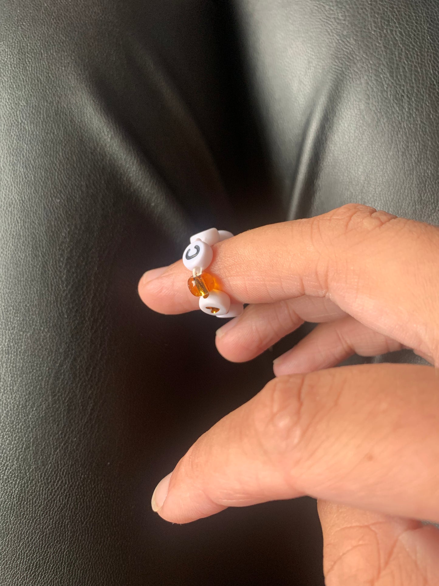 Christ elastic beaded midi ring