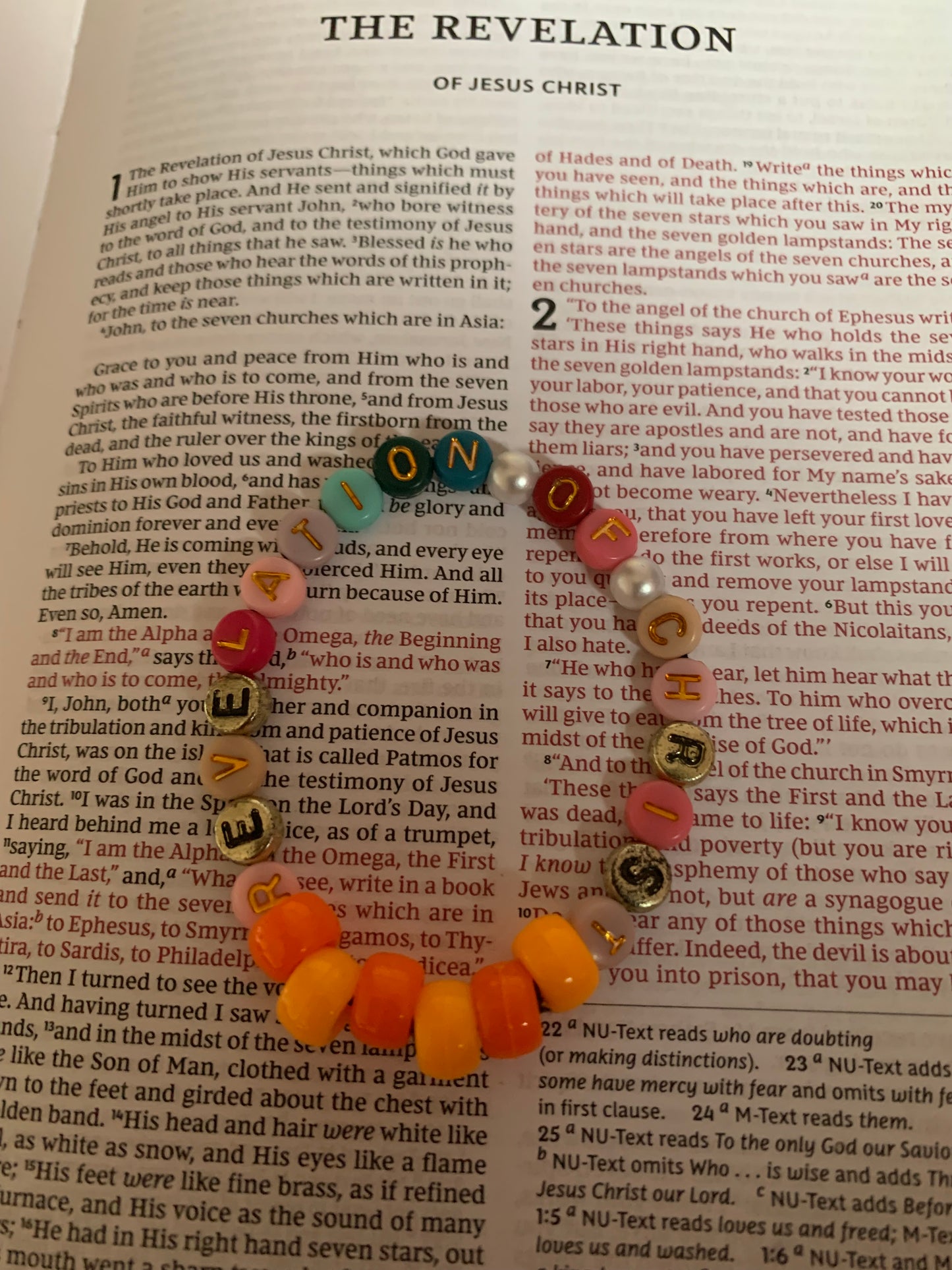 Revelation of Christ beaded bracelet