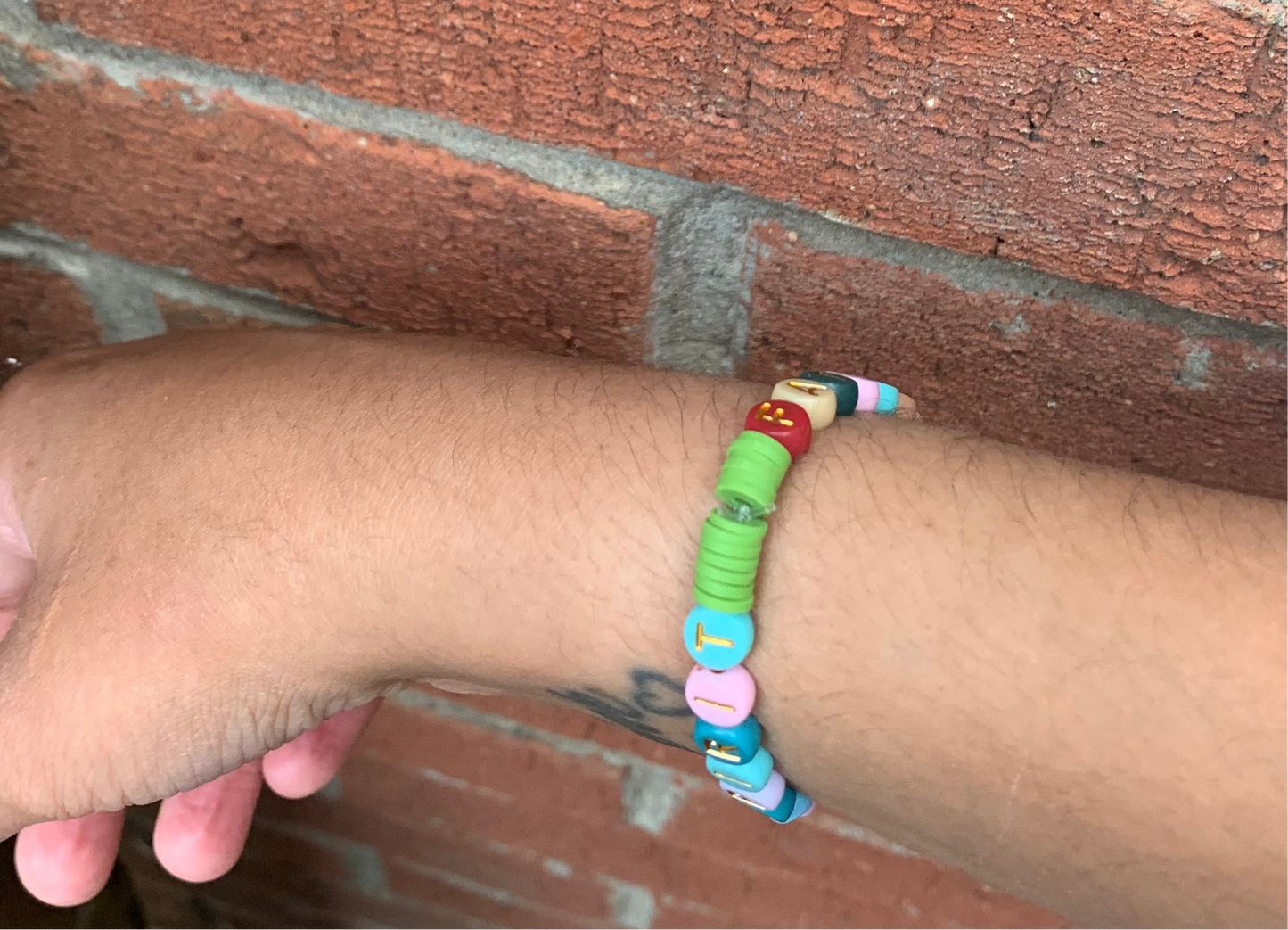 Father, son, holy spirit beaded elastic bracelet