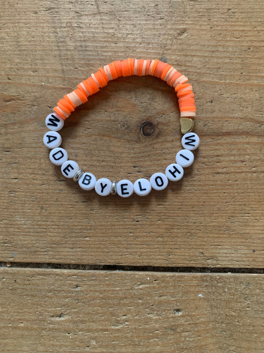 Made by Elohim clay beaded elastic bracelet