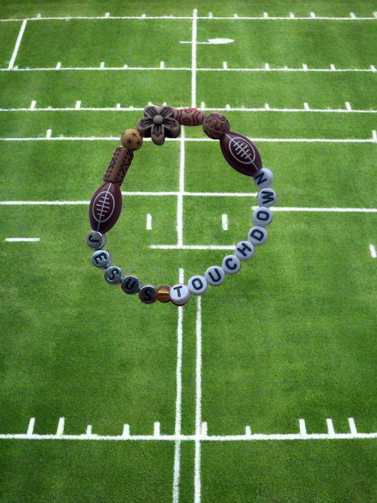 Jesus touchdown elastic beaded bracelet