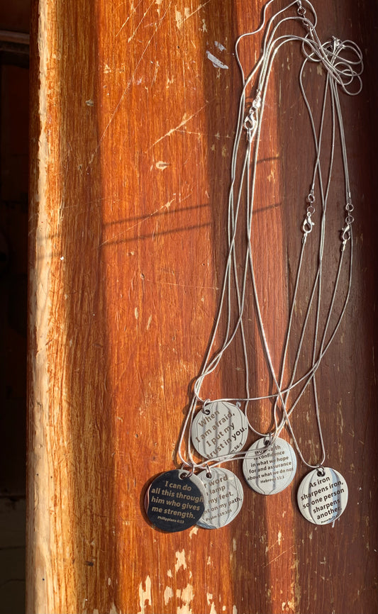 Bible verse necklace