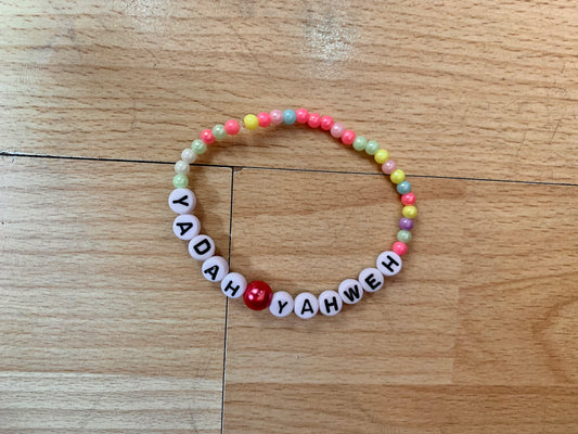 Yadah Yahweh beaded elastic bracelet