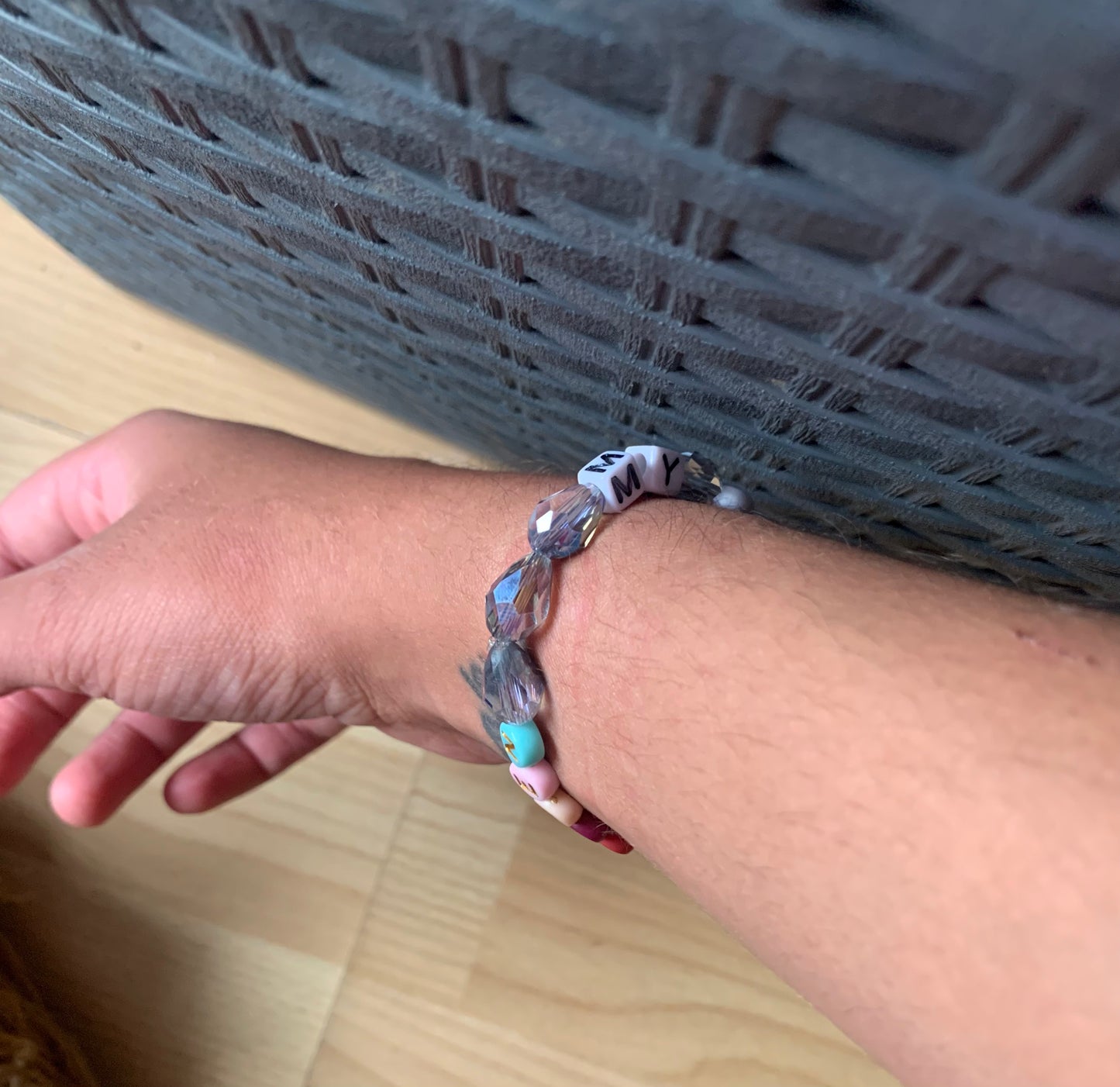 My father in heaven beaded elastic bracelet