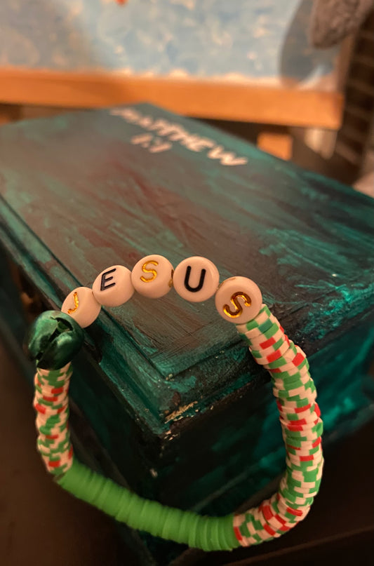 Jesus beaded elastic bracelet
