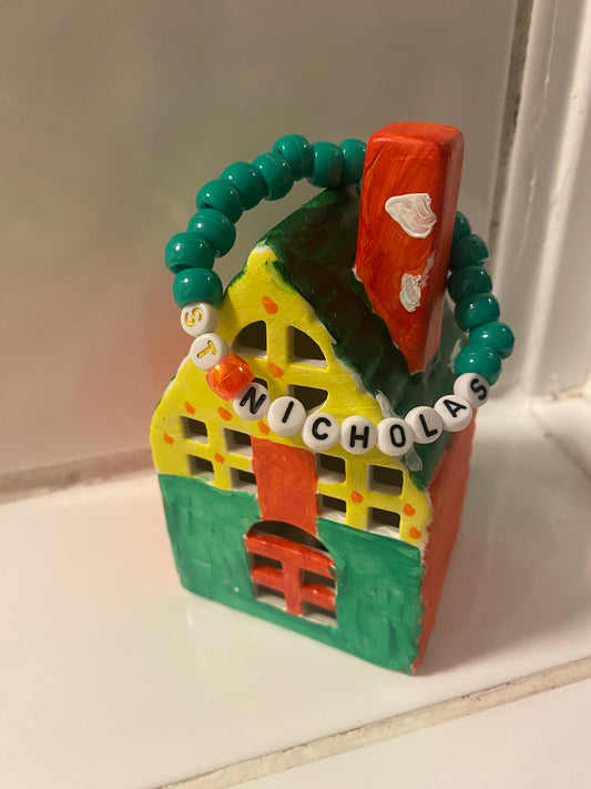 St Nicholas beaded elastic bracelet