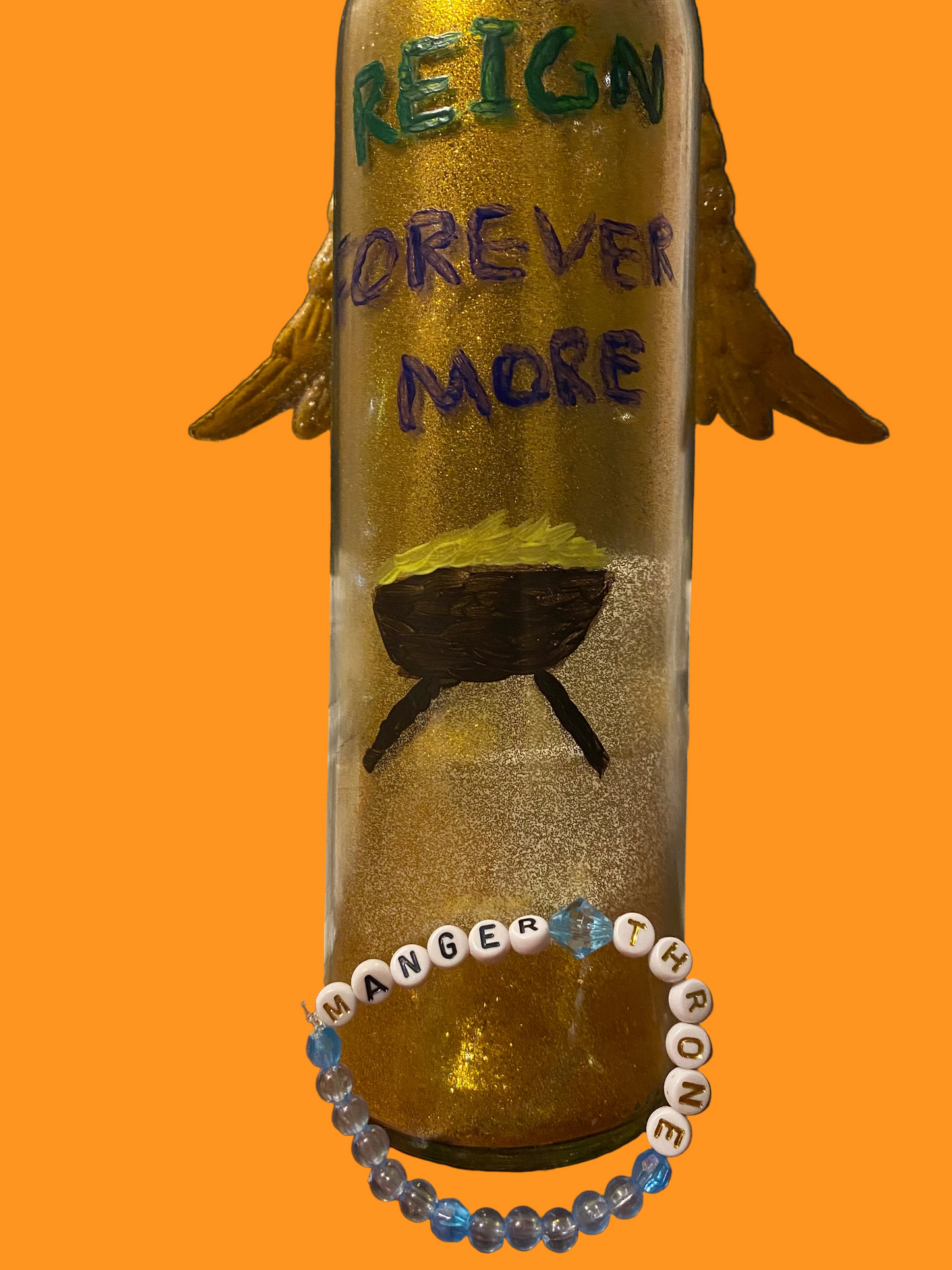 Manger throne beaded elastic bracelet