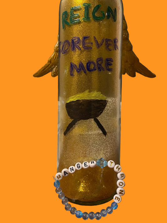 Manger throne beaded elastic bracelet