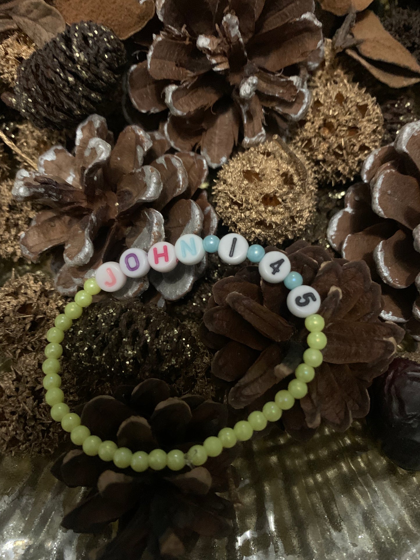 John 14:5 beaded elastic bracelet