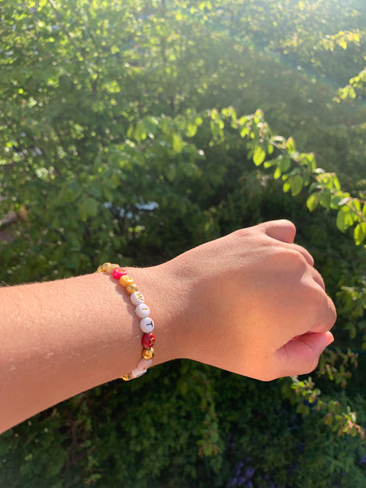 God with us beaded elastic bracelet