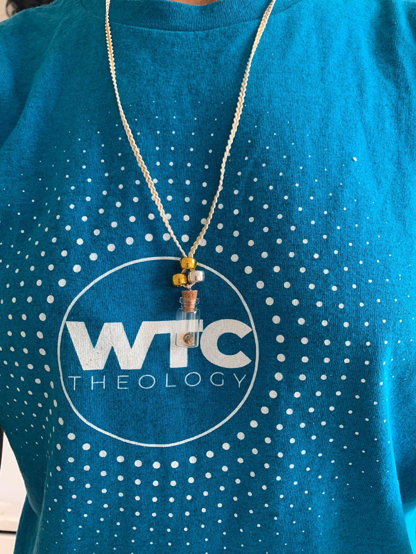 Faith as a mustard seed fabric necklace