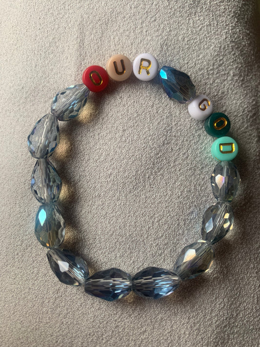 Our god beaded elastic bracelet