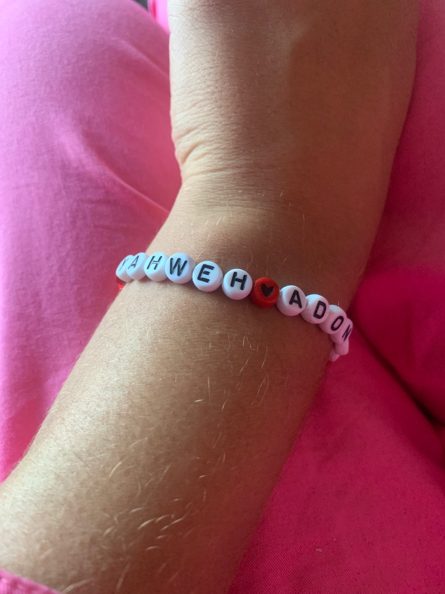 Jireh Adonai Yahweh beaded elastic bracelet