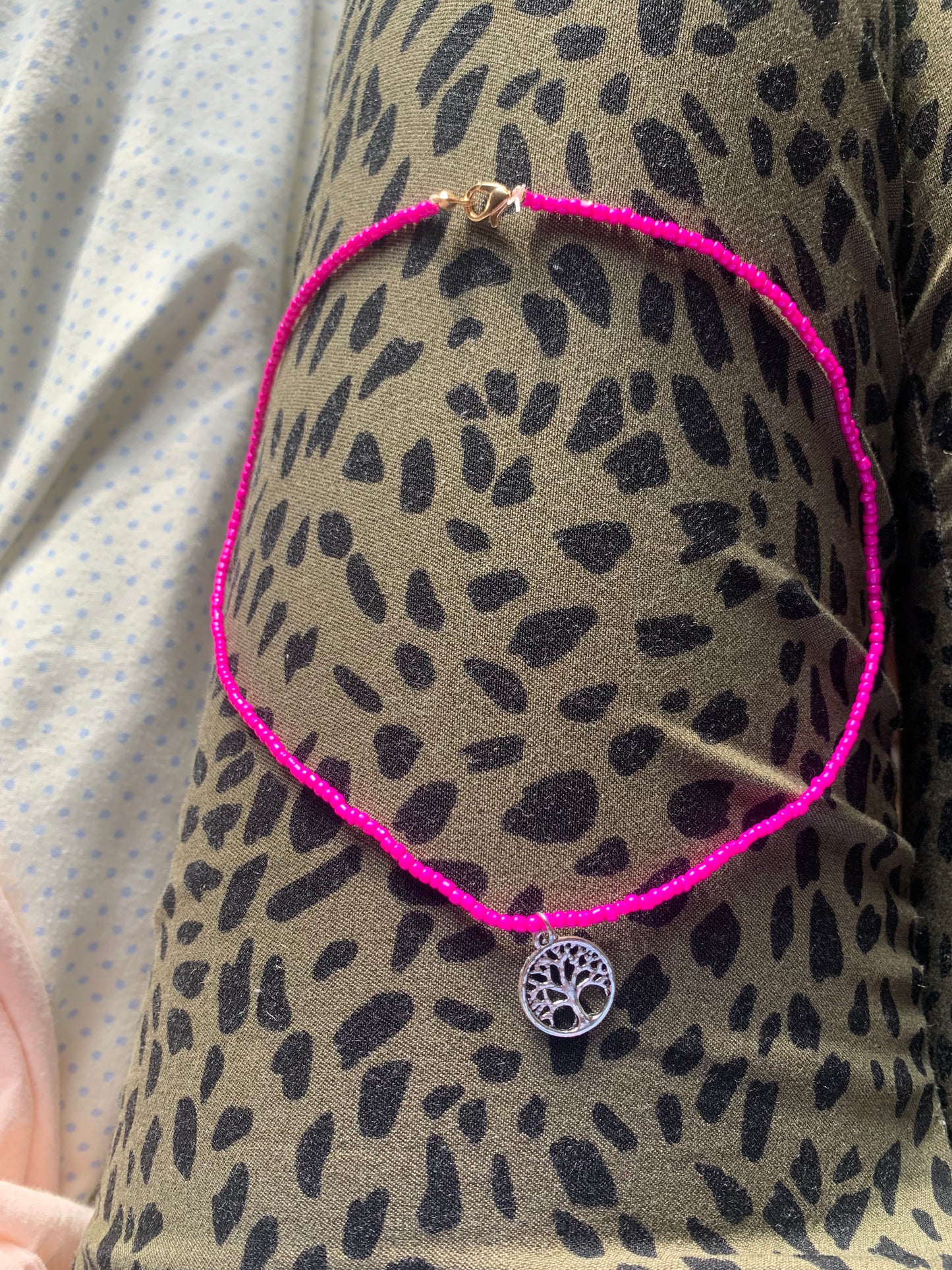 Tree of life seed beaded necklace