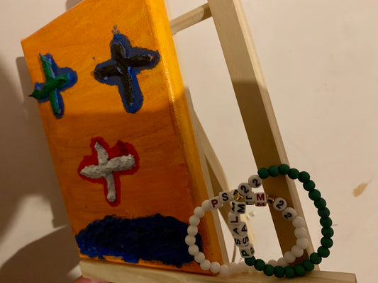 Psalm 22 elastic beaded bracelet